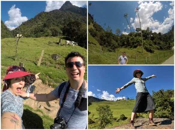 Collage of Alex and Bell hiking in the Cocora Valley