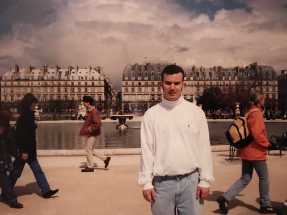 Alex in Paris looking stiff in 1998