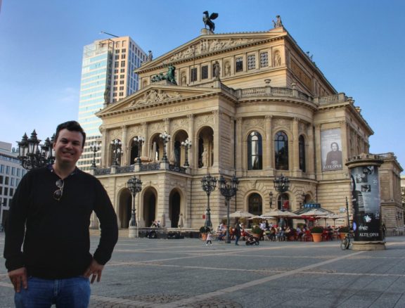 Alex out the front of the Opera house