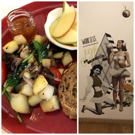 breakfast and art at budget friendly City Circus in Athens, Greece