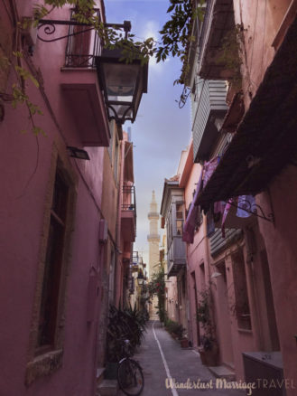 Lane way in Rethymnon on the island of Crete