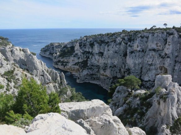 Cliffs and sea in Calanques National Park