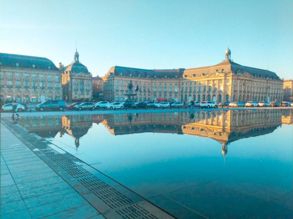 The Miroir d'Eau, reflection in Bordeaux, South of France