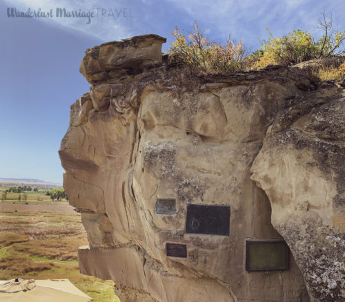 Lewis and Clark signed their names in this rock