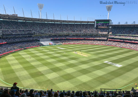 Boxing day cricket being played at the MCG