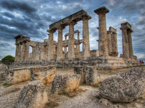 Temple of Aiphaia on the island of Aegina, Greece.