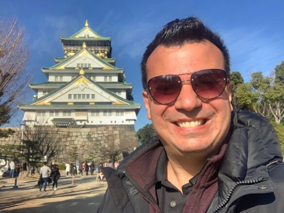 Alex selfie at Osaka Castle