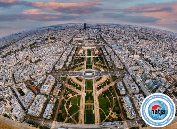 View from the Eiffel Tower of Paris, France - 2022 NATJA Honorable Mention Award for Cultural Photography