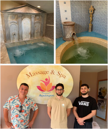 Indoor thermal pools and massage center at Agistro Thermal Baths