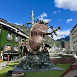 The Salvador Dali Sculpture, Nobility of Time, in the heart of the Andorra La Vella.